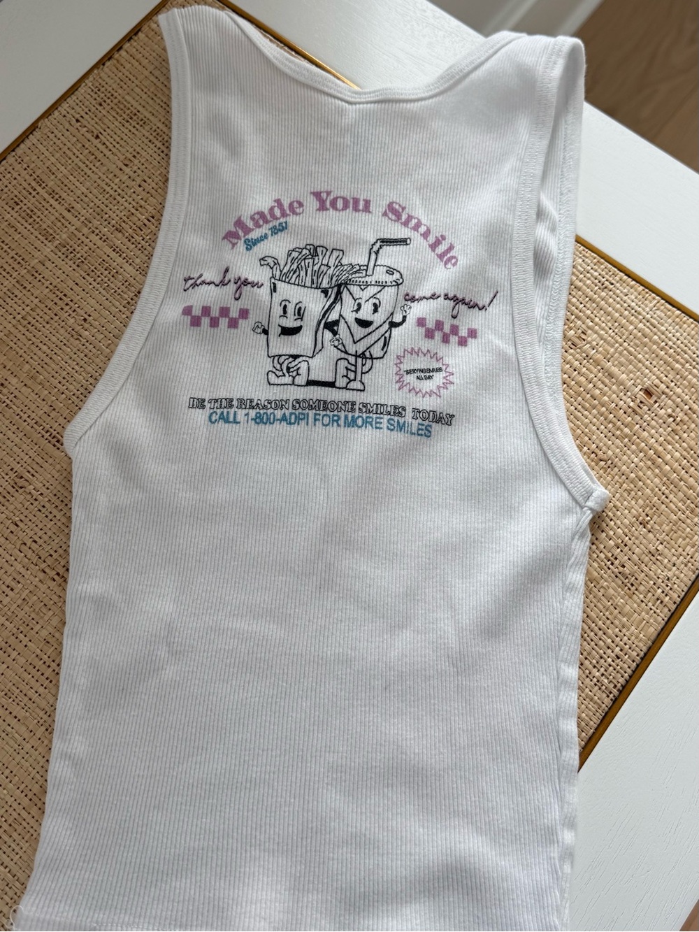 ADPI Tank Top - Ribbed Cute Graphic - Picture 4 of 5